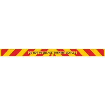 ZEBRA / DO NOT OVERTAKE TURNING VEHICLE 2140 x 150mm Class 1 Reflective Sign - Aluminium Plate